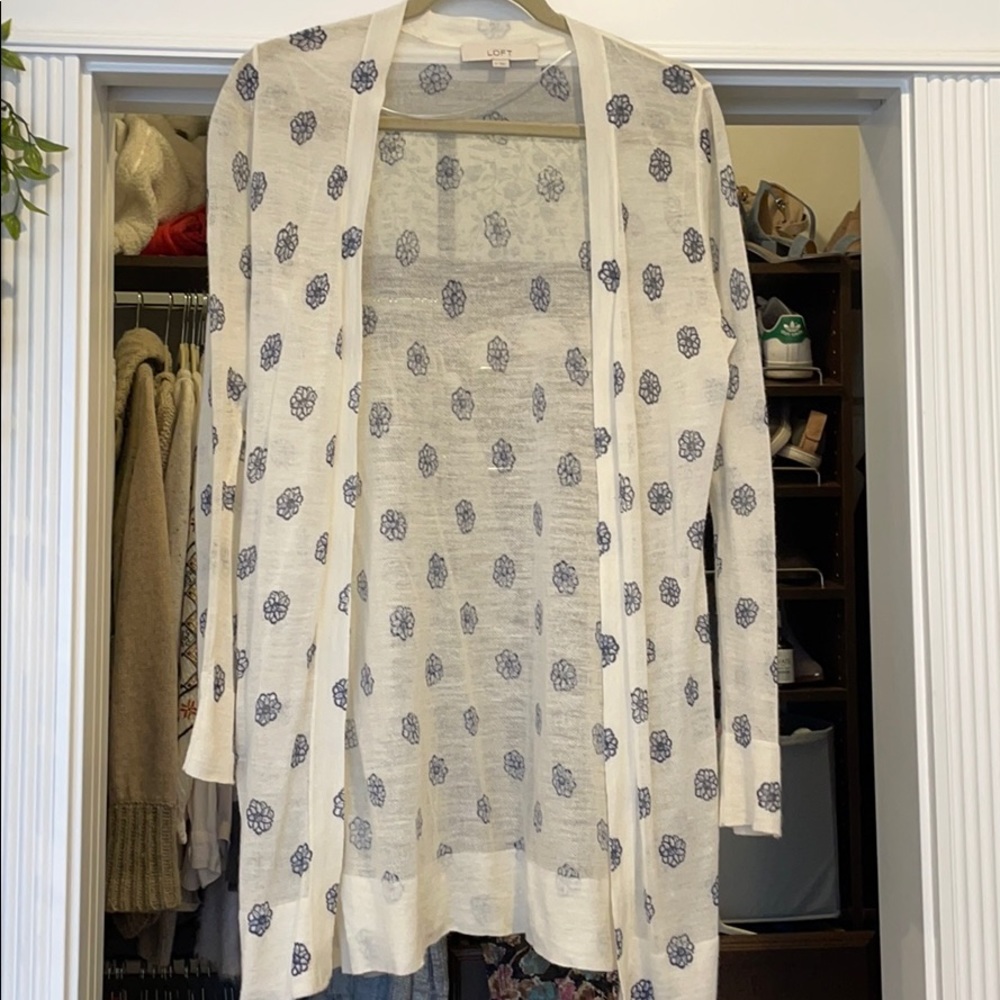 Loft floral lightweight cardigan